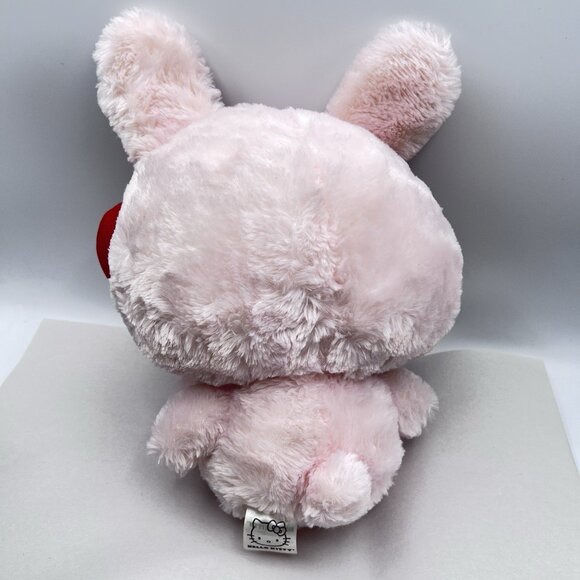 Sanrio Hello Kitty 13” Bunny Rabbit Suit Red Pink Hearts Plush - Picture 12 of 15